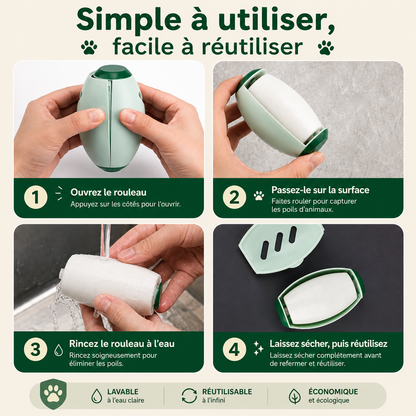Rouleau Anti-Poils Réutilisable